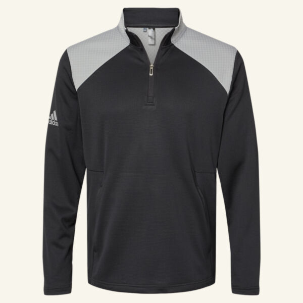 Men's Textured Mixed Media Quarter-Zip Pullover Thumbnail