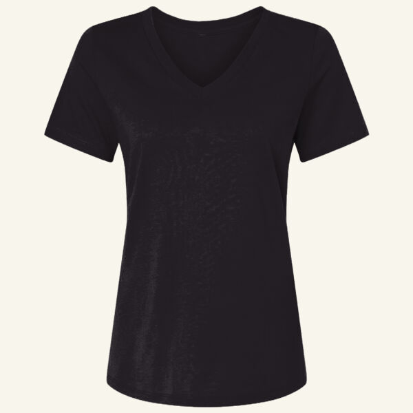 Women's USA-Made Fine Jersey V-Neck T-Shirt Thumbnail