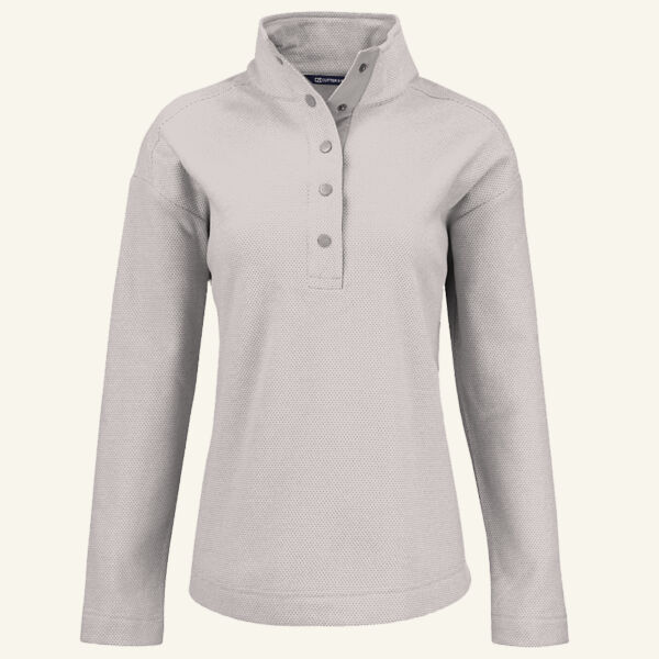 Cutter & Buck Hunts Point Eco Textured Fleece Recycled Womens Snap Pullover Thumbnail