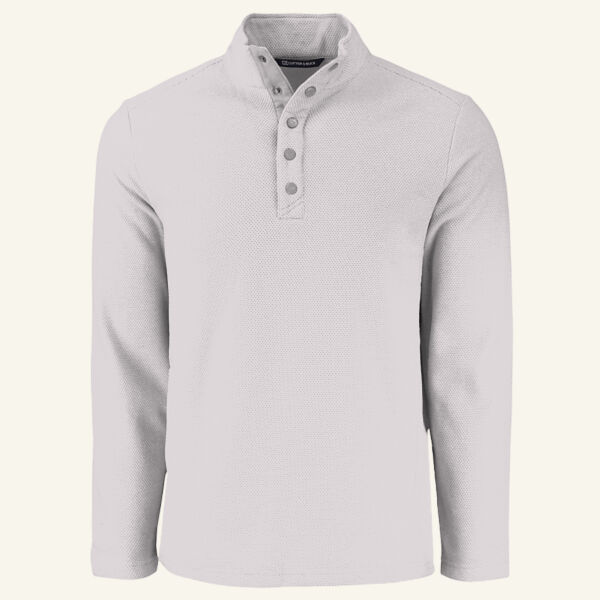 Cutter & Buck Hunts Point Eco Textured Fleece Recycled Mens Snap Pullover Thumbnail