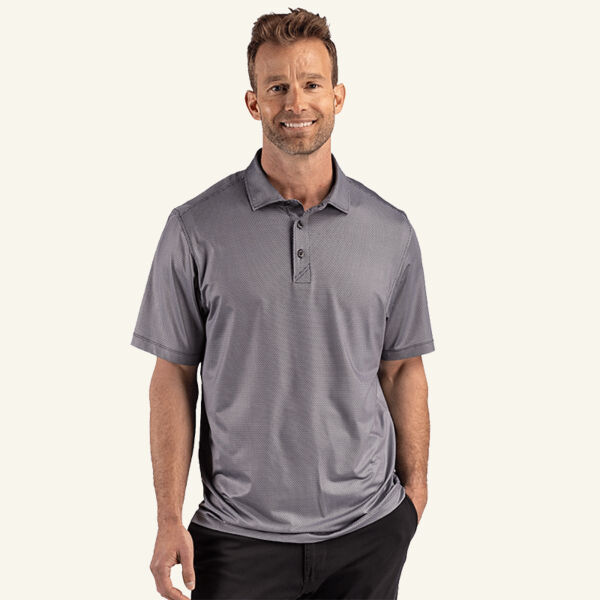 Cutter & Buck Pike Recycled Lattice Print Mens Big & Tall Polo Thumbnail
