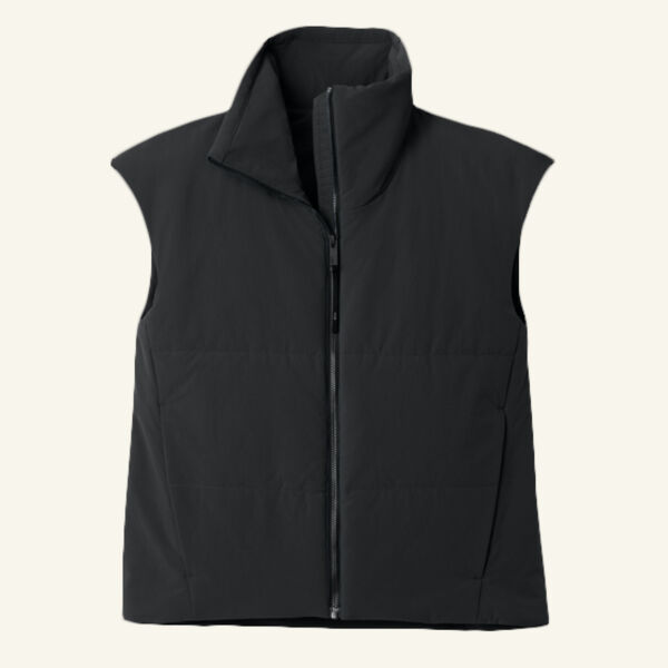 Women's Sashiko Stretch Puffy Vest Thumbnail