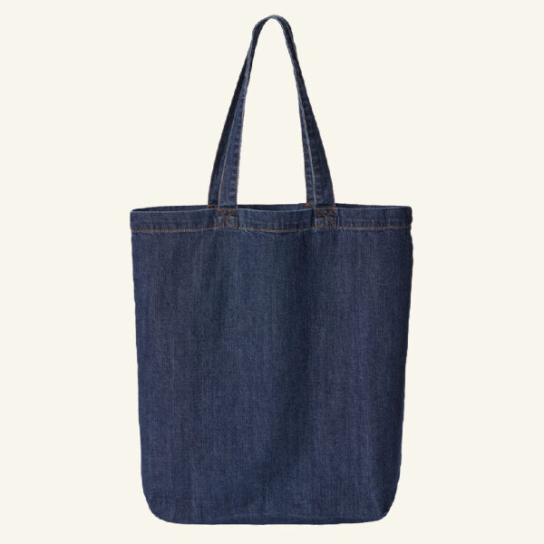 Cotton Denim Gusseted Tote Bag Thumbnail