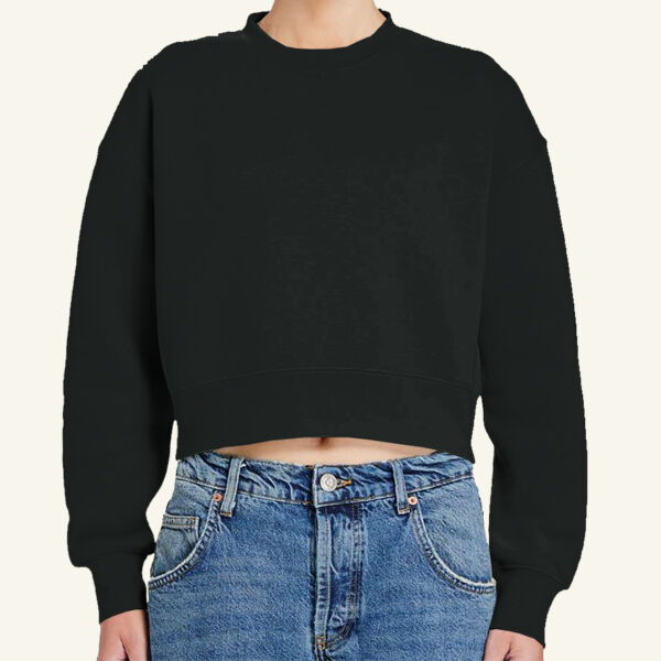 Women's Relaxed Cropped Crewneck Sweatshirt Thumbnail