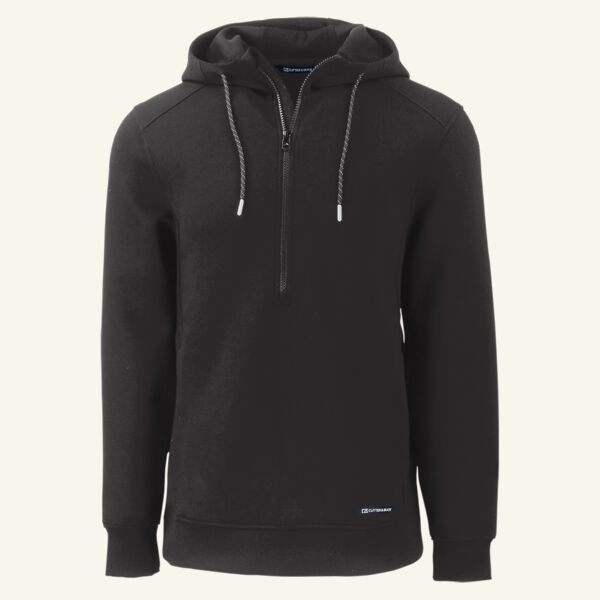 Cutter & Buck Roam Recycled Buttery-Soft Knit Mens Big & Tall Half Zip Hooded Pullover Thumbnail