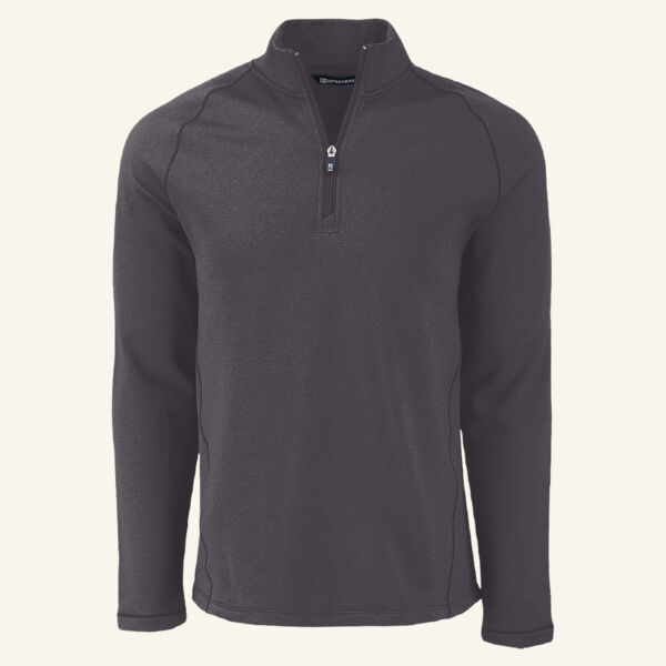 Cutter & Buck Peshastin Recycled Grid Fleece Mens Big & Tall Half Zip Pullover Thumbnail