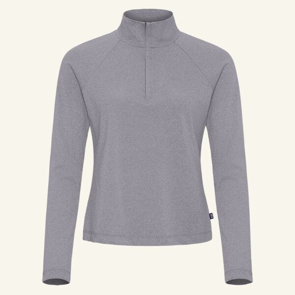 Cutter & Buck Virtue Recycled Heathered Featherlight Pique Womens Quarter Zip Pullover Thumbnail