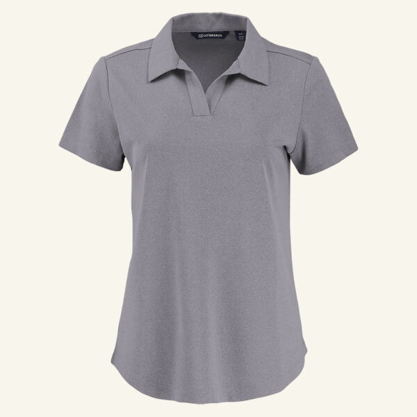 Cutter & Buck Virtue Recycled Heathered Featherlight Pique Womens Polo Thumbnail