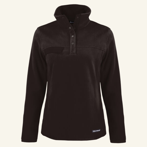 Cutter & Buck Woodland Epic Versatility Recycled Fleece Womens Snap Pullover Jacket Thumbnail