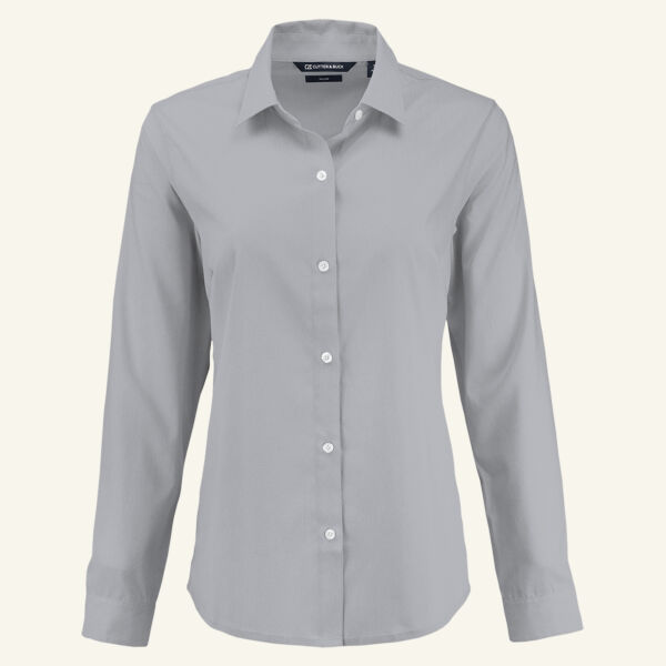 Cutter & Buck Skyline End on End Recycled Long Sleeve Womens Dress Shirt Thumbnail