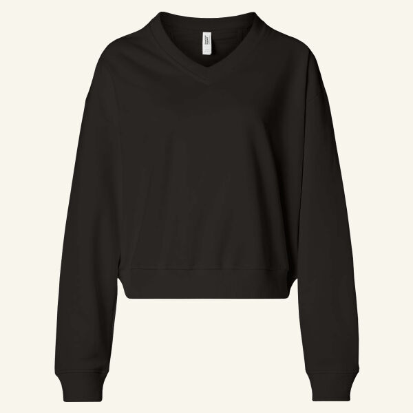 Women's French Terry V-Neck Sweatshirt Thumbnail