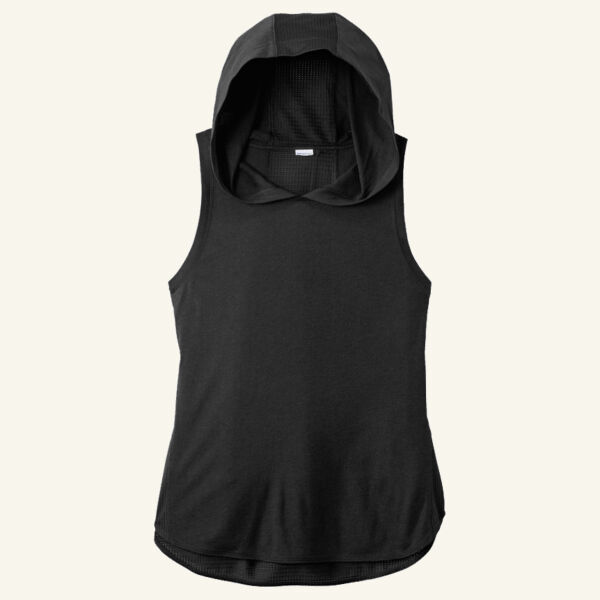 Women's PosiCharge ® Tri Blend Wicking Draft Hoodie Tank Thumbnail