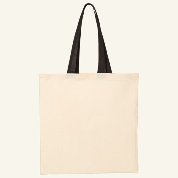 Economical Tote with Contrast-Color Handles Thumbnail