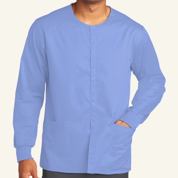 Unisex WorkFlex Snap Front Scrub Jacket Thumbnail