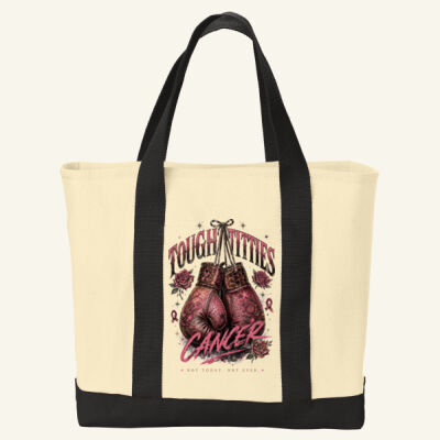 Tough Titties - Ideal Twill Two Tone Shopping Tote Thumbnail