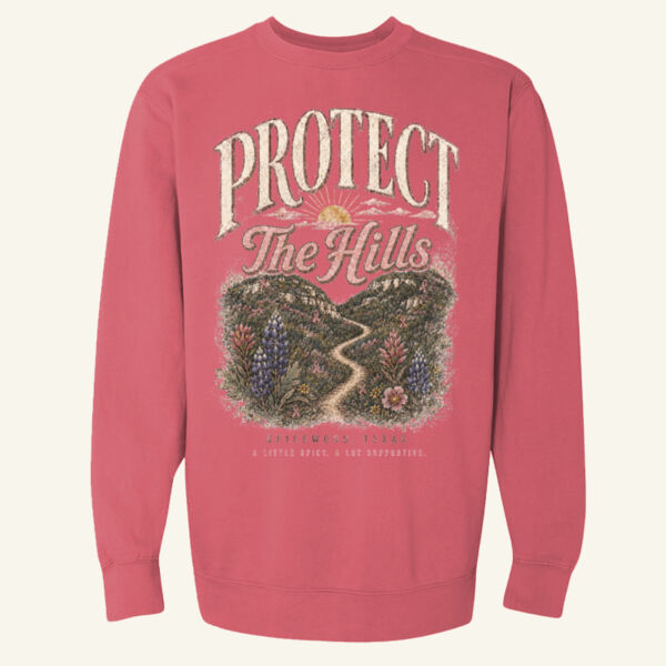 Protect The Hills - Unisex Garment-Dyed Crewneck Sweatshirt Thumbnail